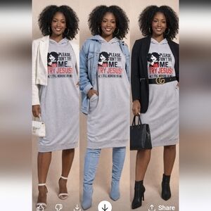 Gray Sleeveless Hooded Lounge Dress. Bundle 5 And Save! #bundle #save